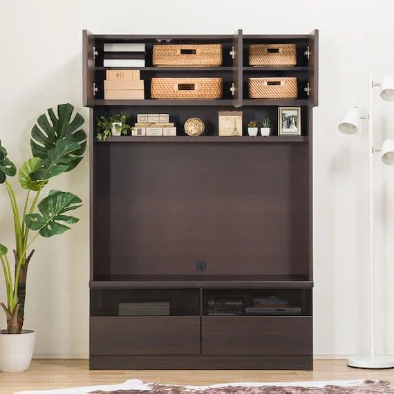 たっぷりテレビ壁面収納!④