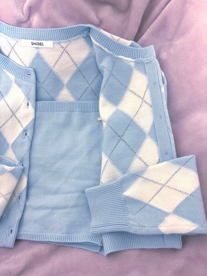 snidel アーガイルニットアンサンブル