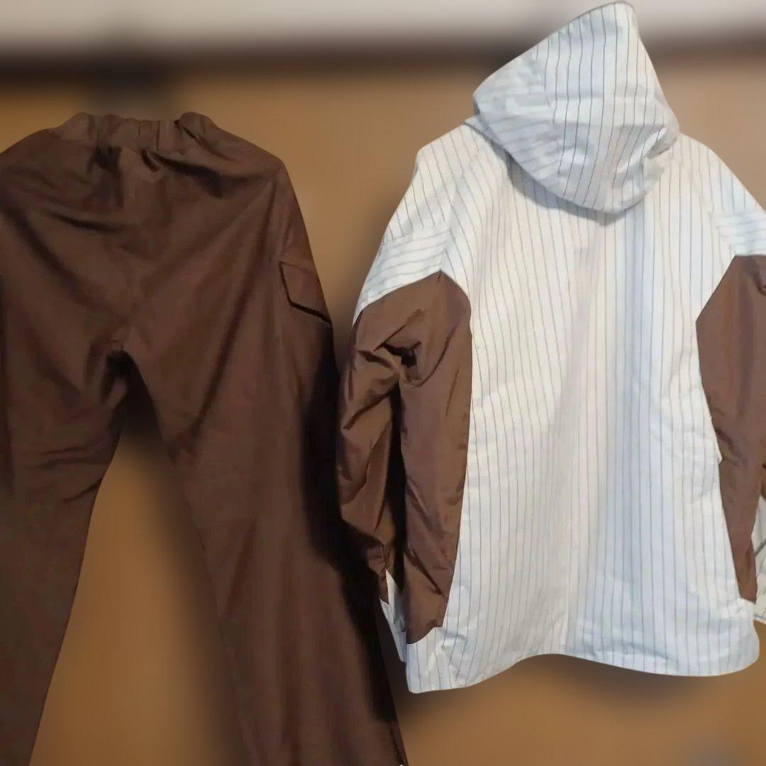 DESCENTE スキー・スノーボードウェア ブラウン/ホワイト