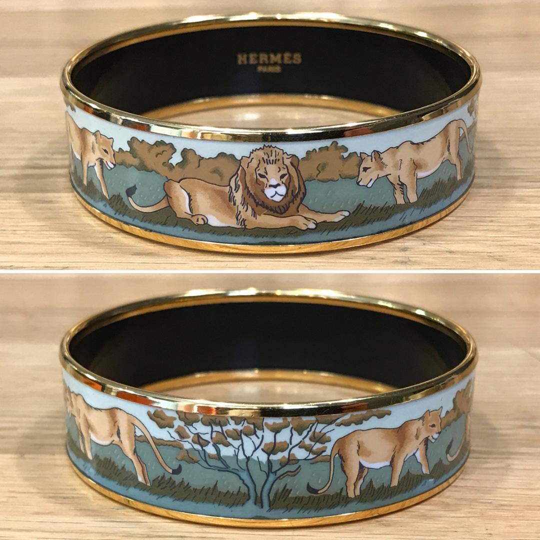 R様の エルメス エマイユGM 七宝焼き バングル ブレスレット ゴールド