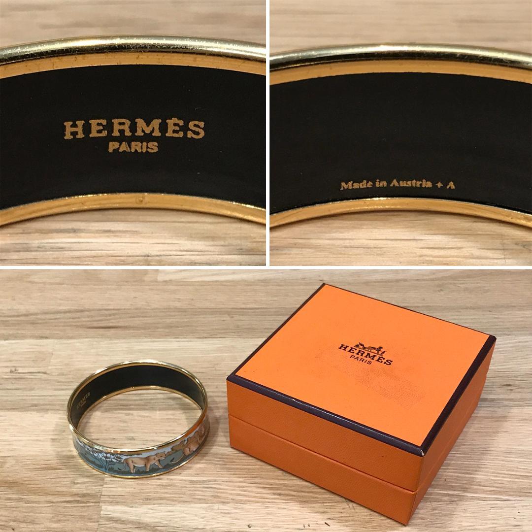 R様の エルメス エマイユGM 七宝焼き バングル ブレスレット ゴールド