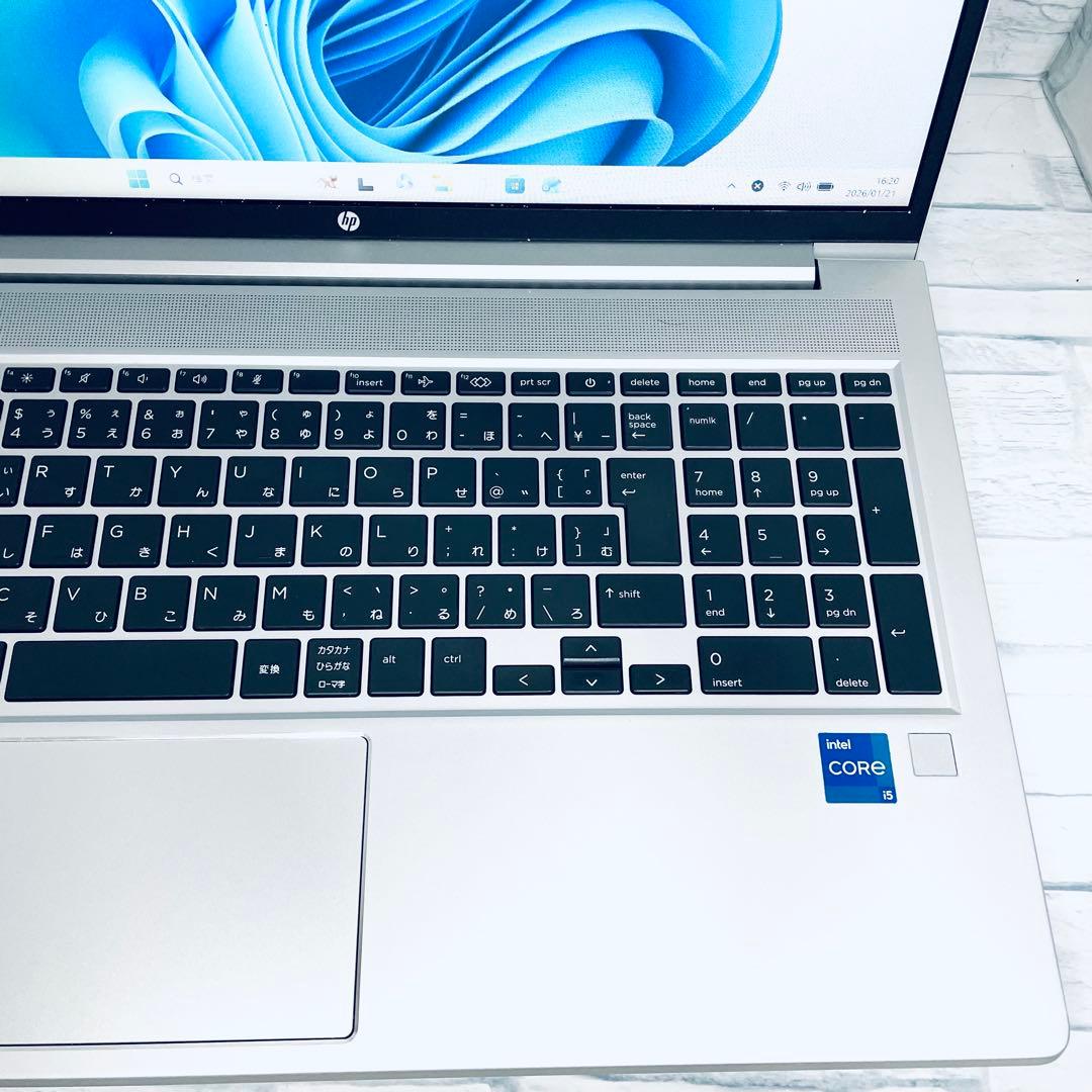 【美品】hpノートPC第11世代i5 オフィス2024 バッテリー○ 16GB