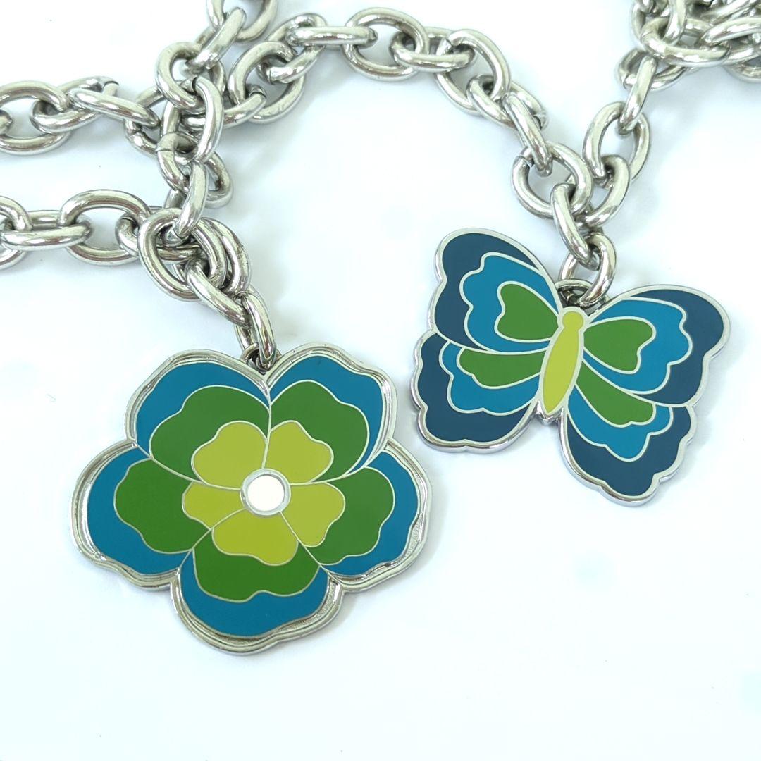 COACH　コーチ　チェーン　ベルト　フラワー　バタフライモチーフ