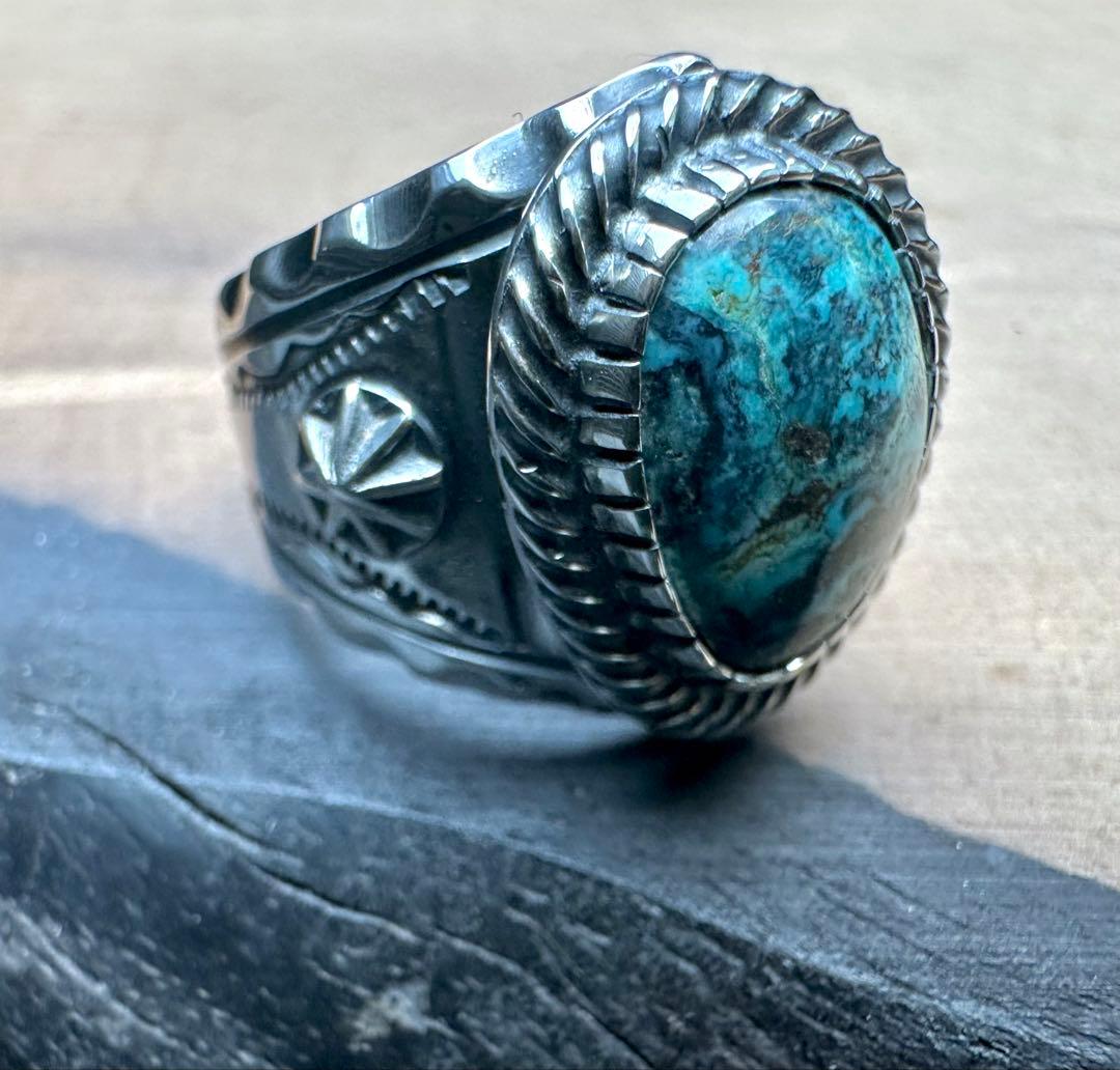 ネイティブアメリカンスタイル　ハットマイン　ブルーダイヤモンド　ハンドメイド作品