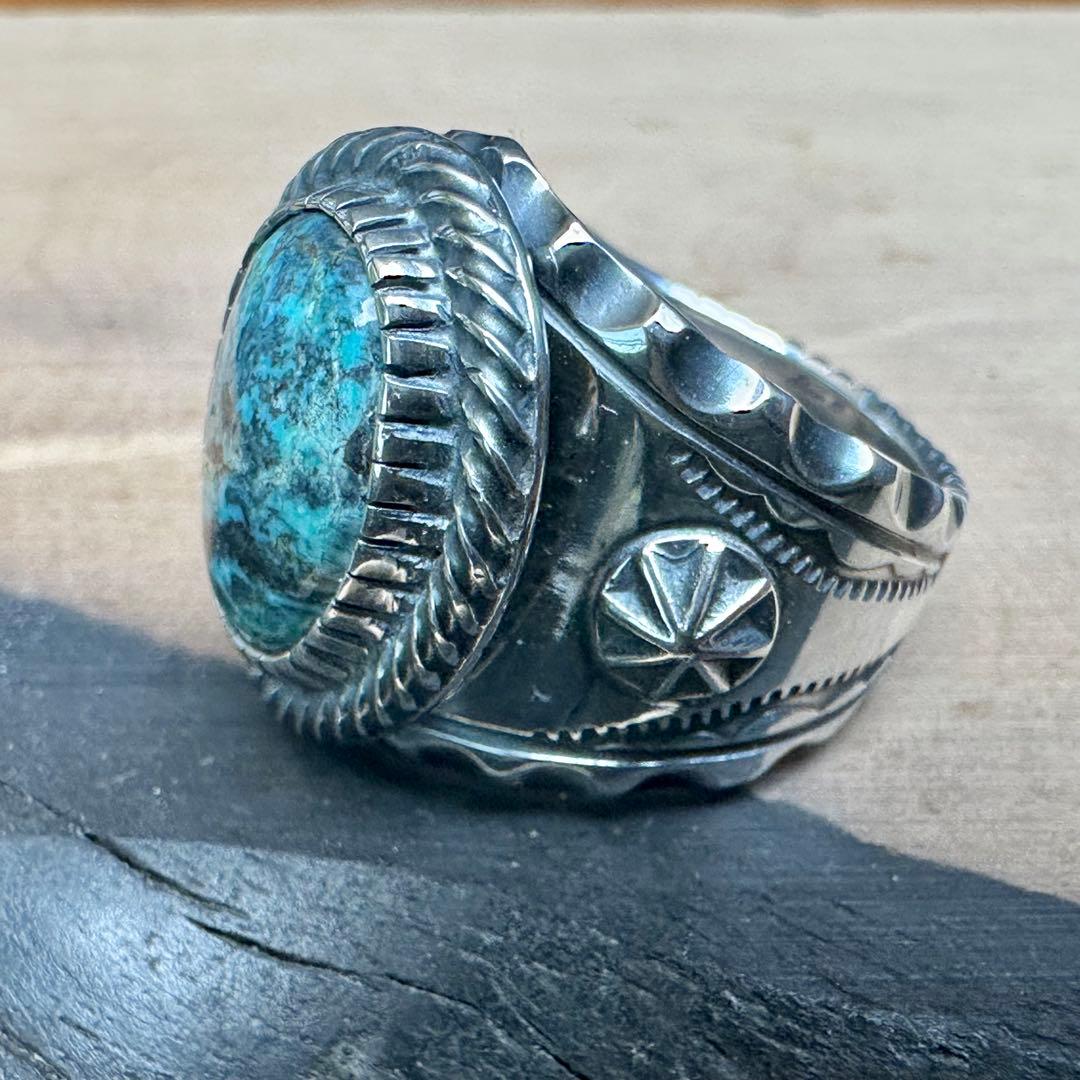 ネイティブアメリカンスタイル　ハットマイン　ブルーダイヤモンド　ハンドメイド作品