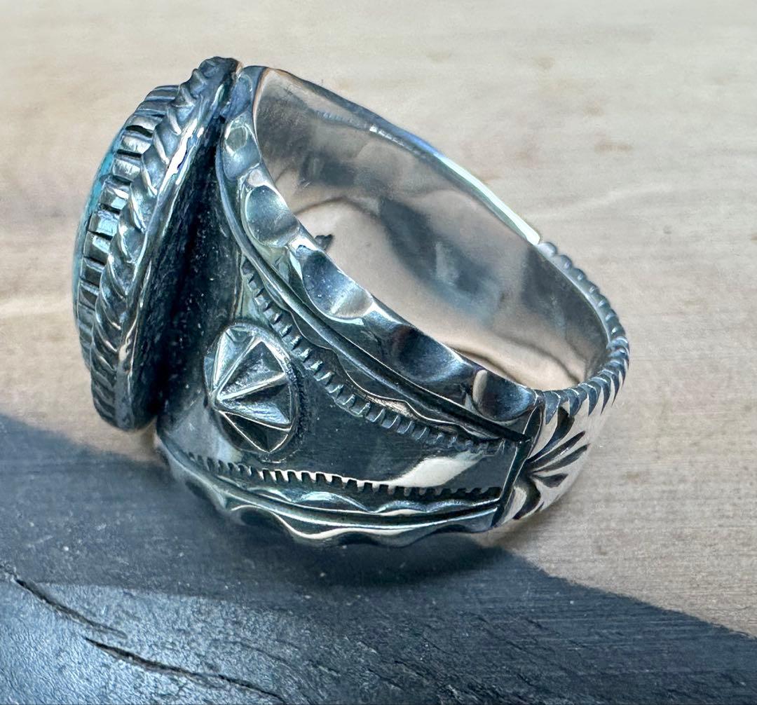 ネイティブアメリカンスタイル　ハットマイン　ブルーダイヤモンド　ハンドメイド作品