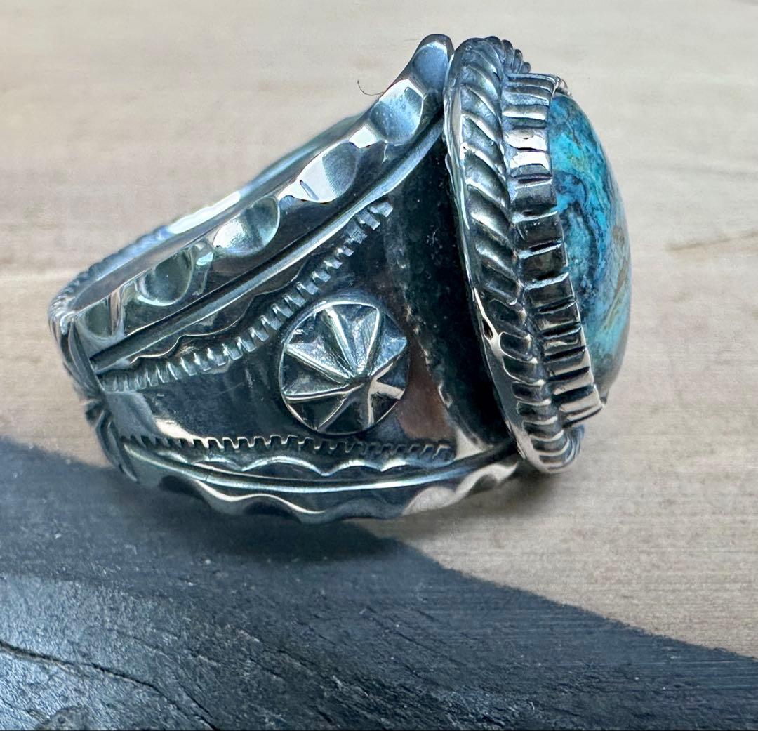 ネイティブアメリカンスタイル　ハットマイン　ブルーダイヤモンド　ハンドメイド作品