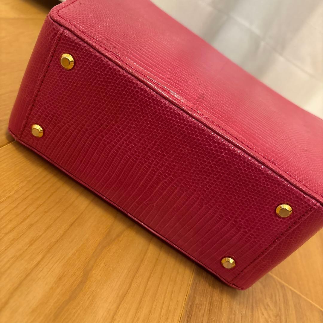 Reptile Bolsetta JRA認定 リザード 本革 ハンドバッグ