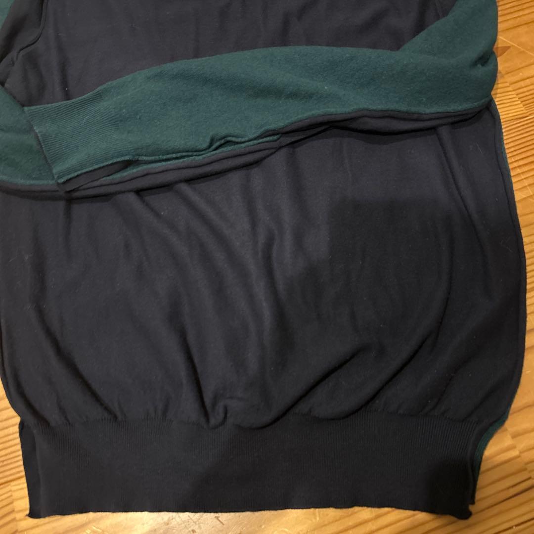 美品メゾンマルジェラ20AWバイカラーニット　グリーン✖️ブラック