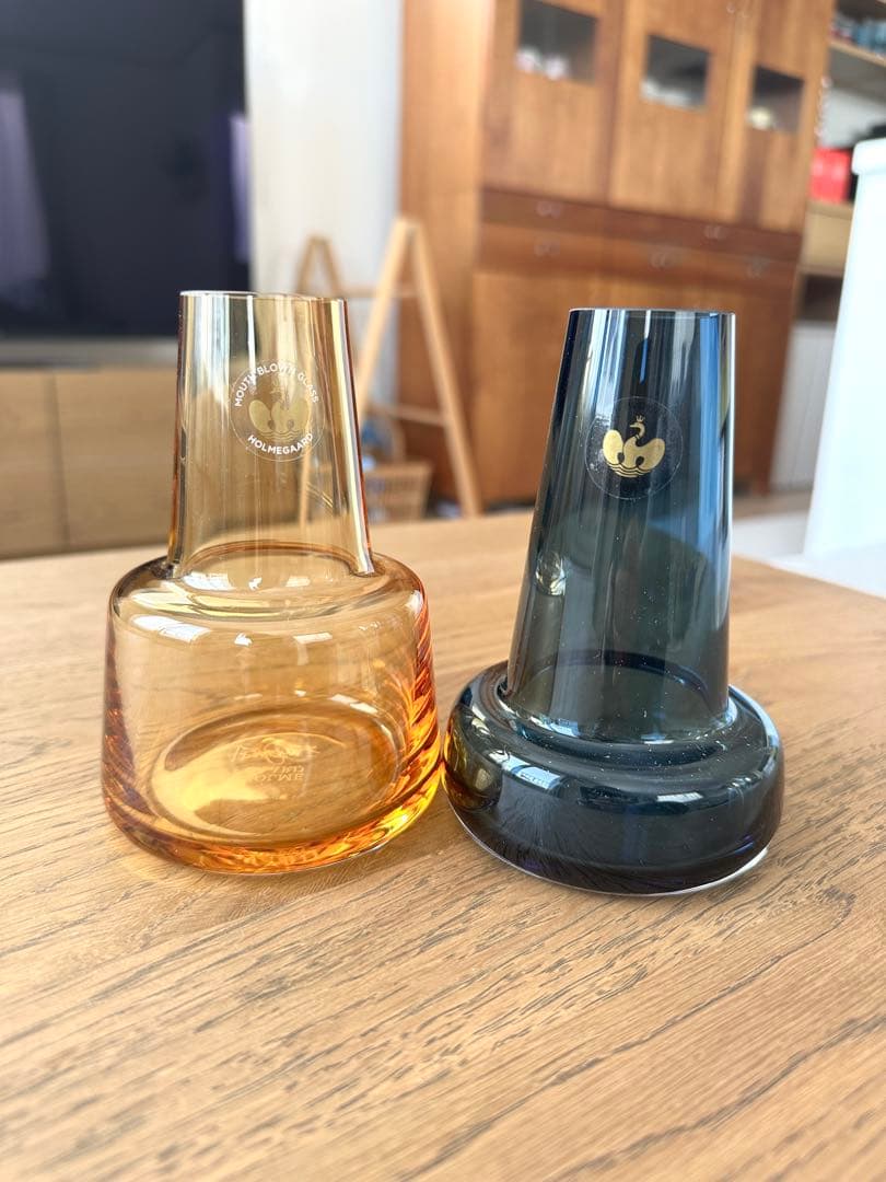 【かめくん】ホルムガード フローラ ベース 12cm アンバー ブルー