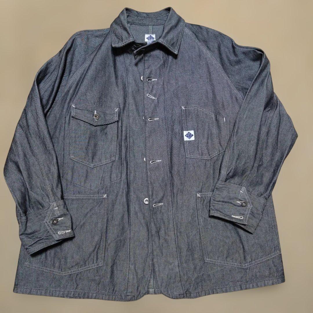 美品 アメリカ製 ポストオーバーオールズ デニムカバーオール Lサイズ