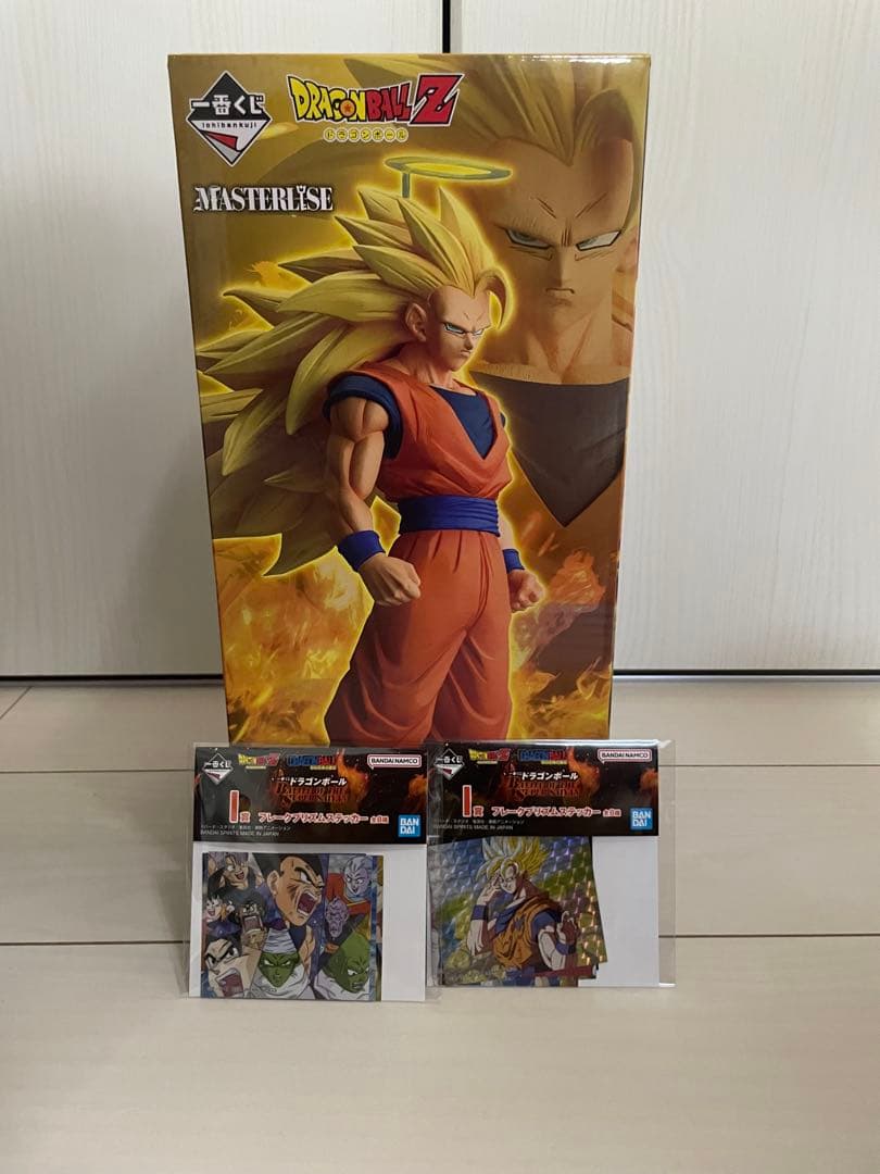 ドラゴンボール 一番くじ 超サイヤ人3孫悟空 A賞 I賞プリズムステッカー2種