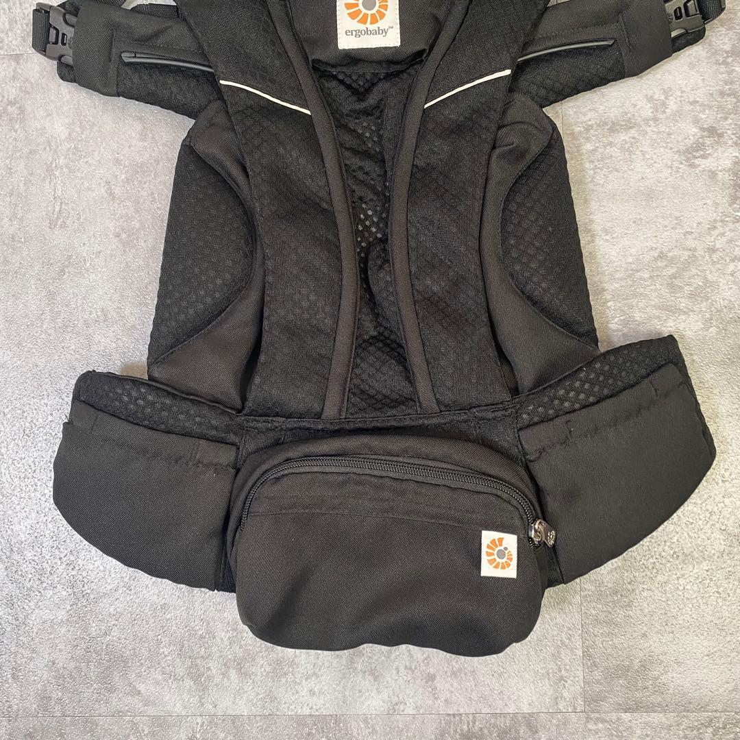 【美品】エルゴ ergo オムニブリーズ 抱っこ紐 黒 ブラック よだれカバー付