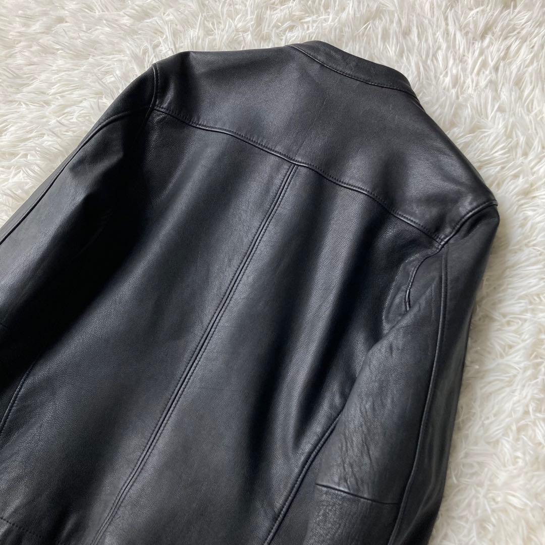 【美品】 ユナイテッドアローズ レザーシングルライダース 山羊革 レディース M