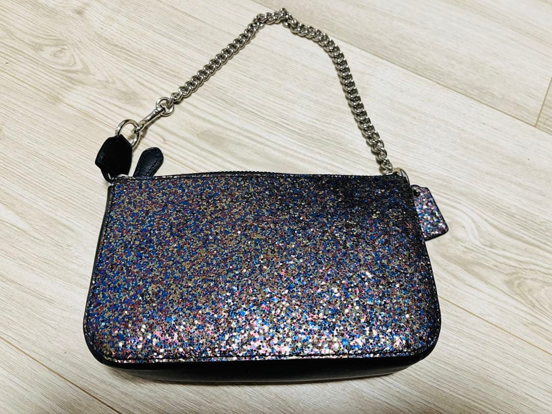 【新品未使用】coach グリッター　バッグ　パーティ　結婚式