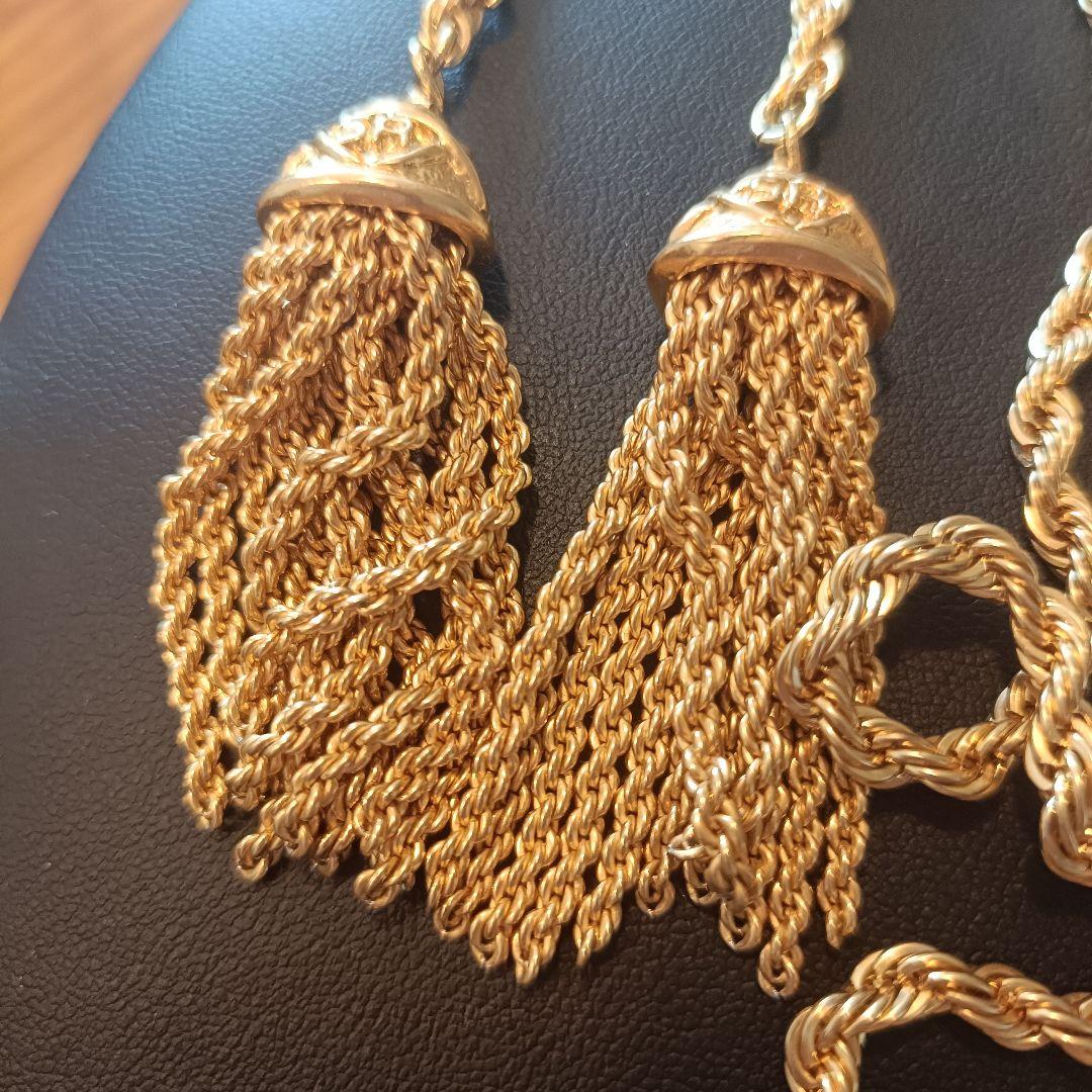 ソニアリキエル　ゴールド タッセルデザイン ロングネックレス