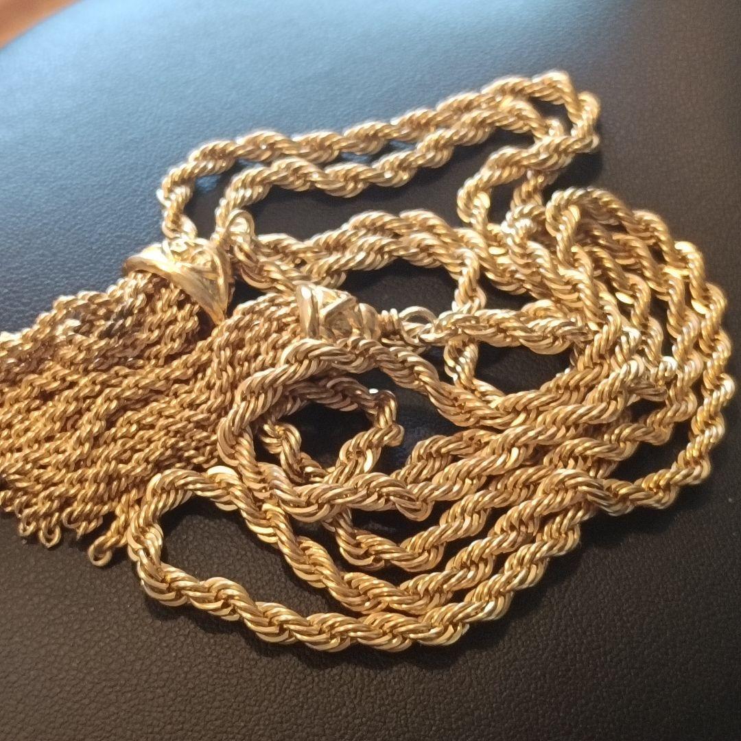 ソニアリキエル　ゴールド タッセルデザイン ロングネックレス