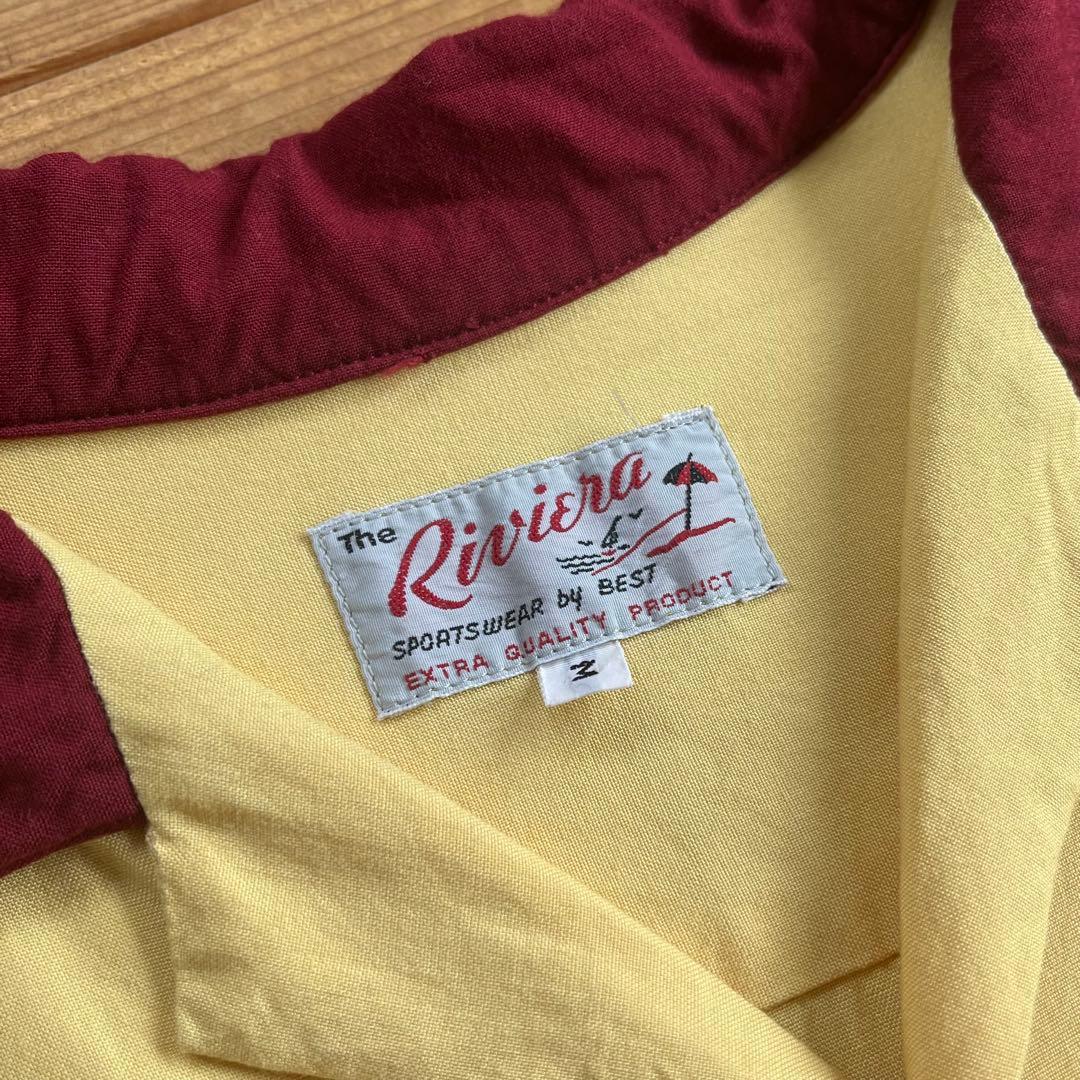 The Riviera ヴィンテージ 刺繍 ボーリングシャツ チェーンステッチ