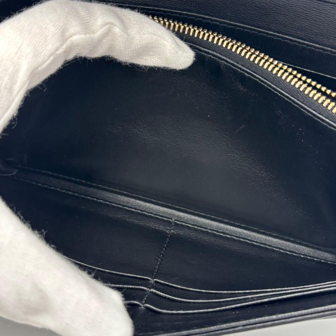 美品✨ディオール カナージュ チェーンウォレット レザー ブラック