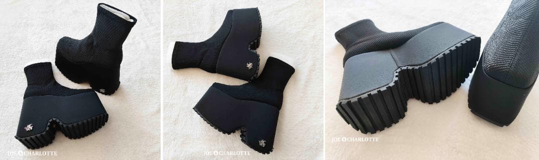 ミシェルマカロン michell macaron 厚底ストレッチショートブーツL