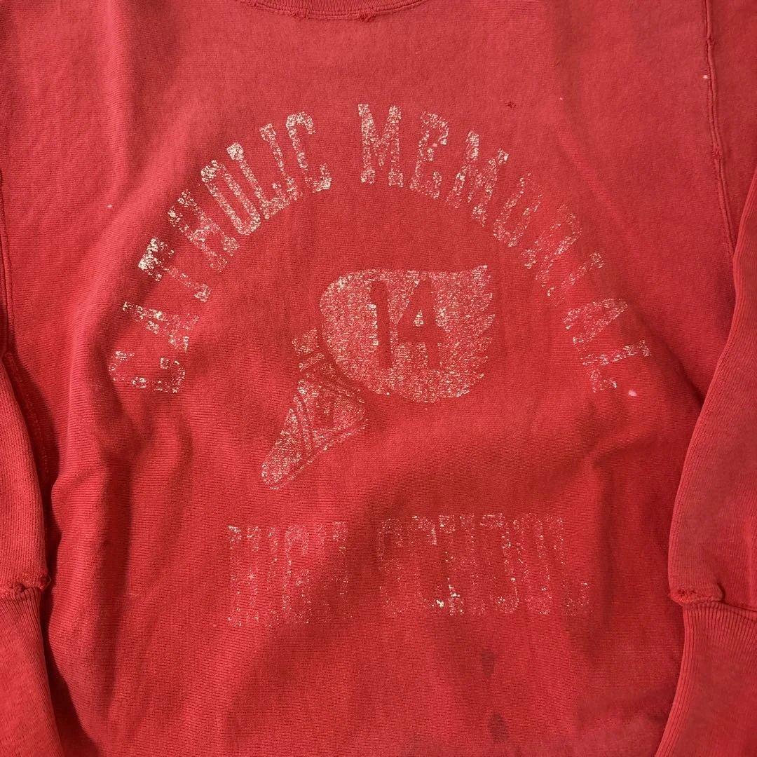 【50〜80s】チャンピオン　スウェット　赤