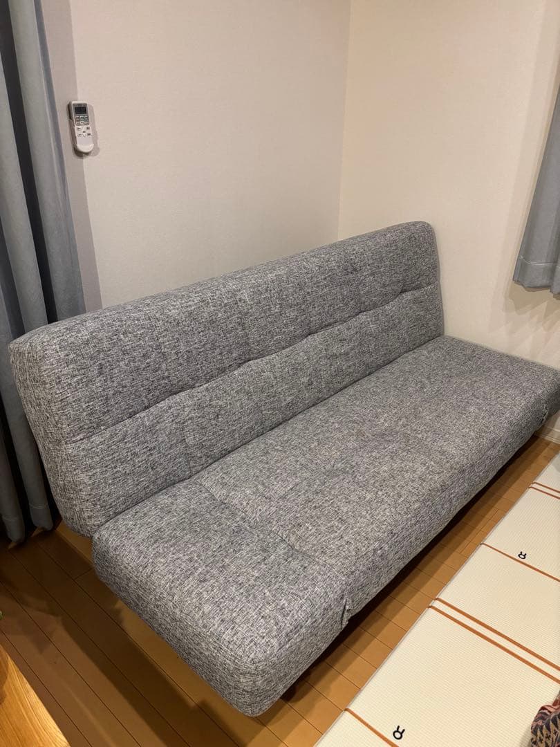 グレー ソファベッド 幅183cm