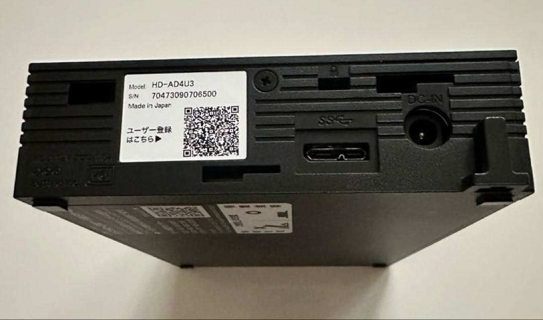 バッファロー HD-AD4U3 4TB 外付けHDD