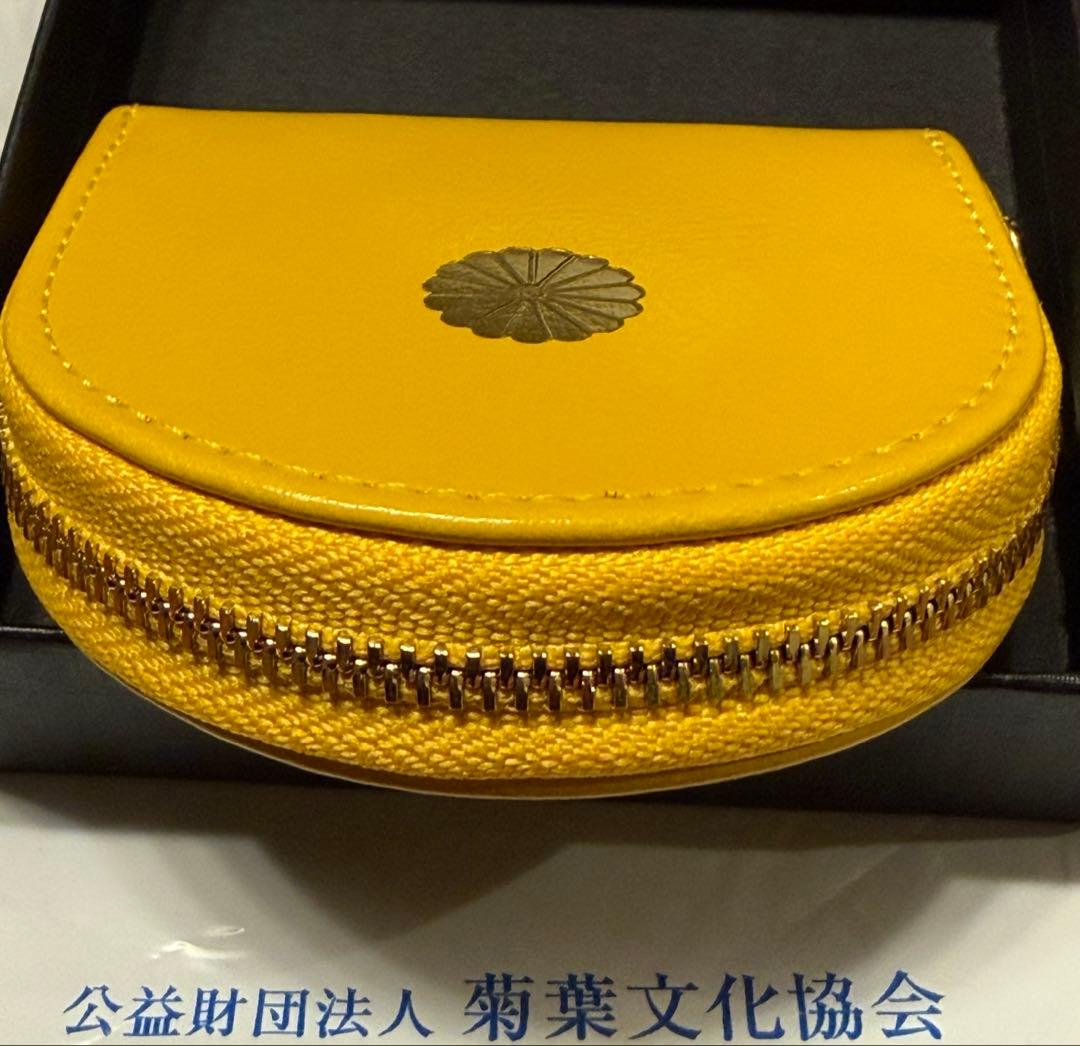 皇居財布 小銭入れ 黄色 新品未使用品