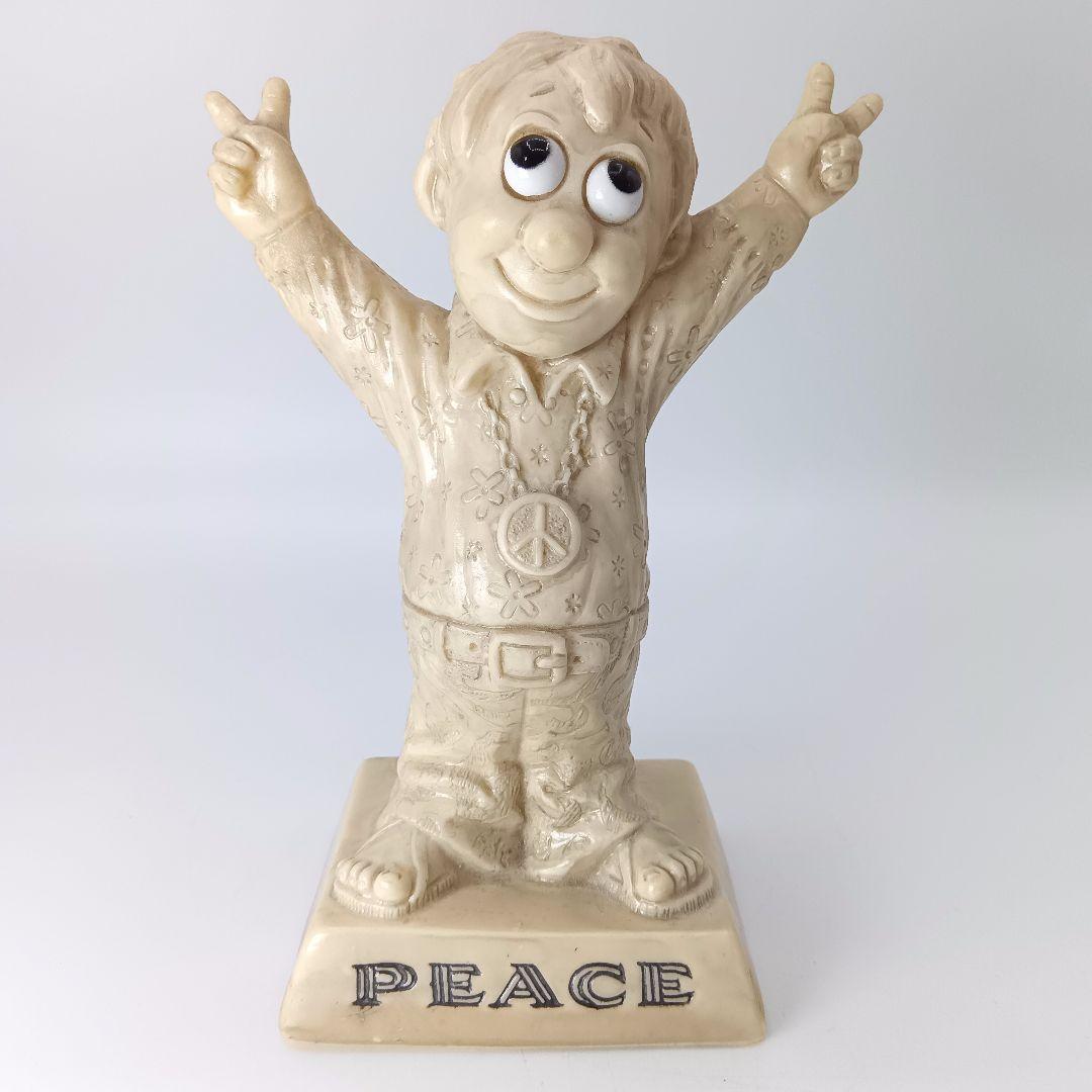 4体セット　70's メッセージドール ピースマーク シリースカルプス