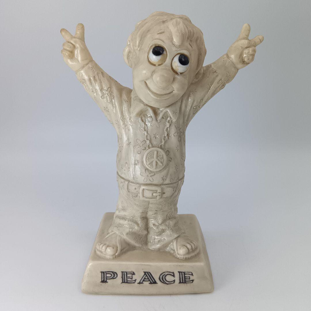 4体セット　70's メッセージドール ピースマーク シリースカルプス