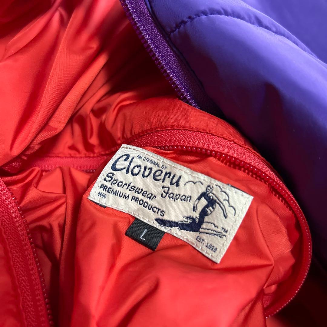 Cloveru Reversible Vest Purple Red ダウン L