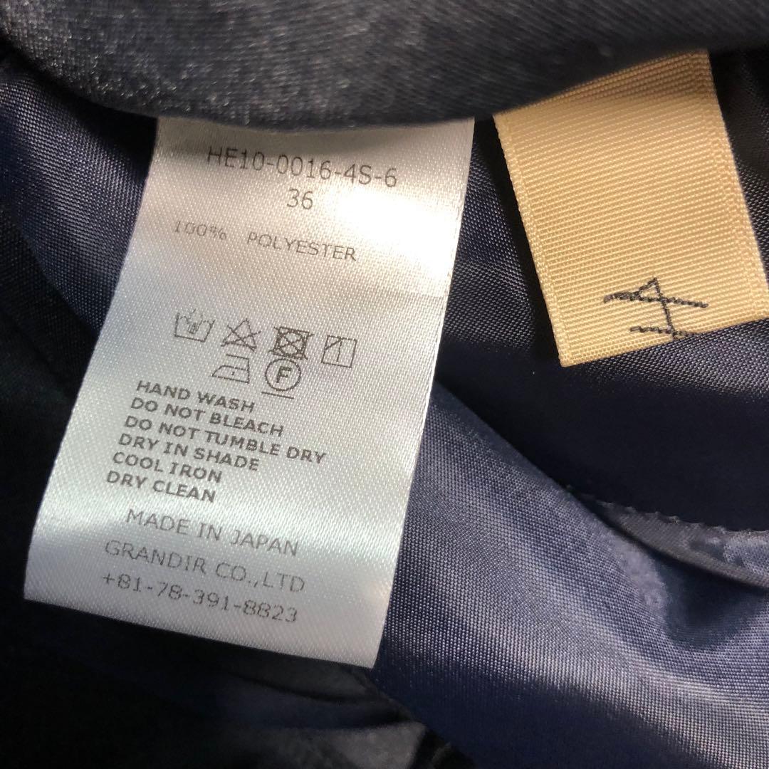 heve へイヴ　サテンフレアガウチョパンツ ネイビー 36