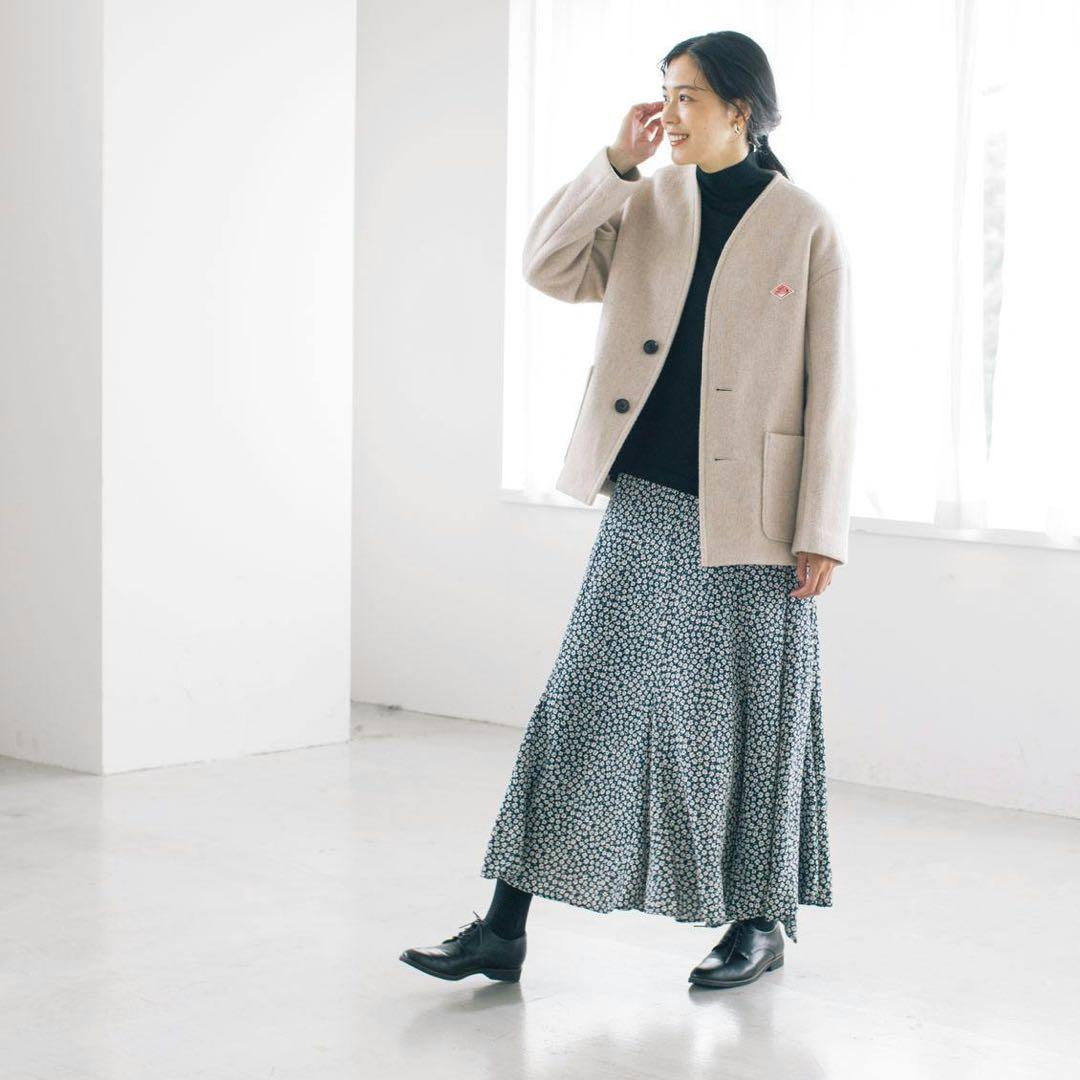 DANTON ダントン ウールモッサ ノーカラージャケット 36