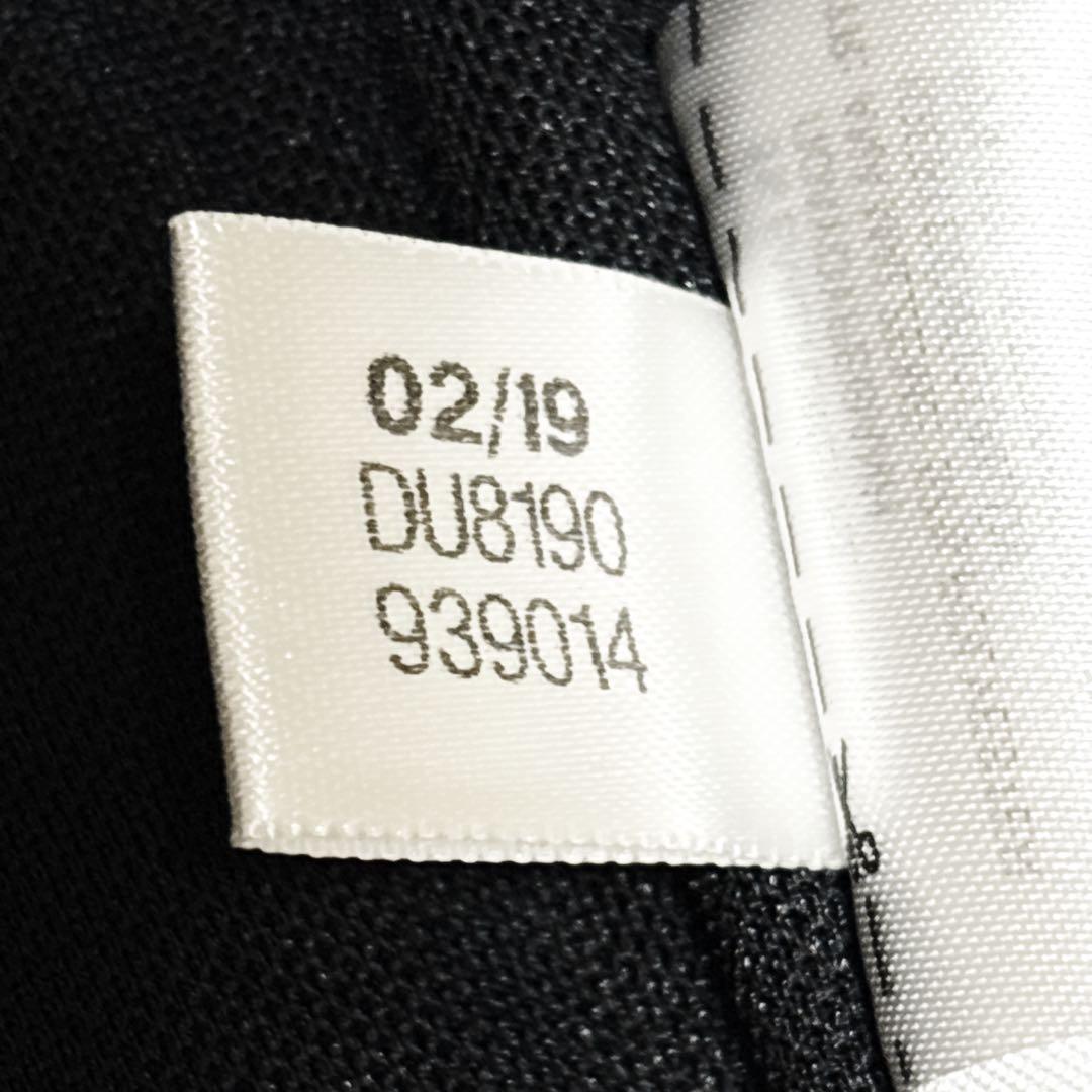 新品級 アディダス 2XL ボディスーツ 半袖 トレフォイル スリーライン 黒