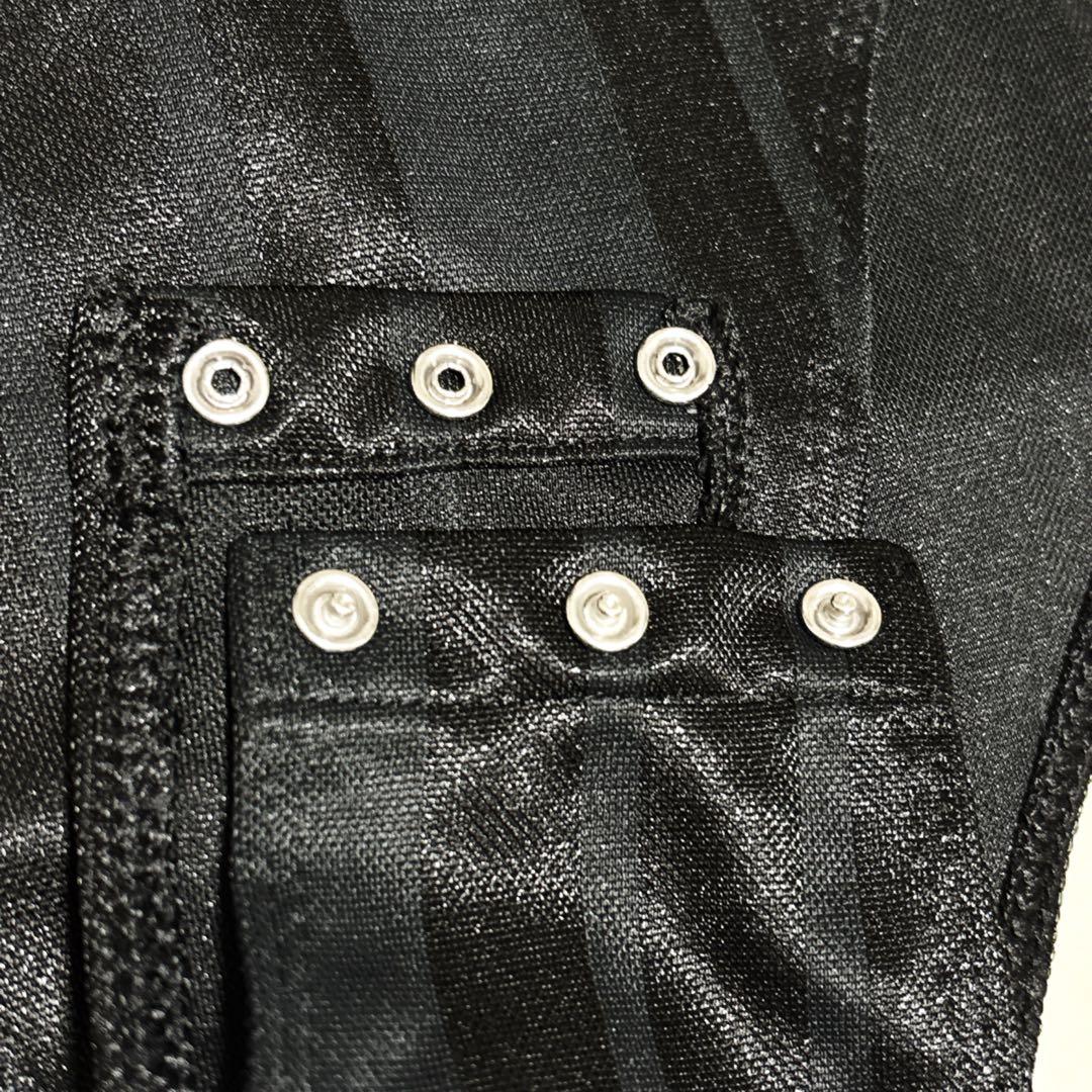 新品級 アディダス 2XL ボディスーツ 半袖 トレフォイル スリーライン 黒