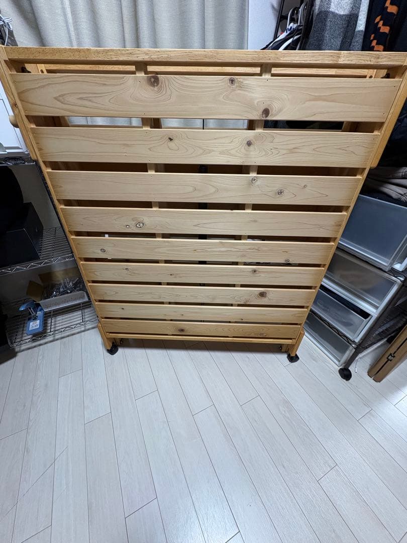とし。　中居木工　スノコベッド　折りたたみベッド
