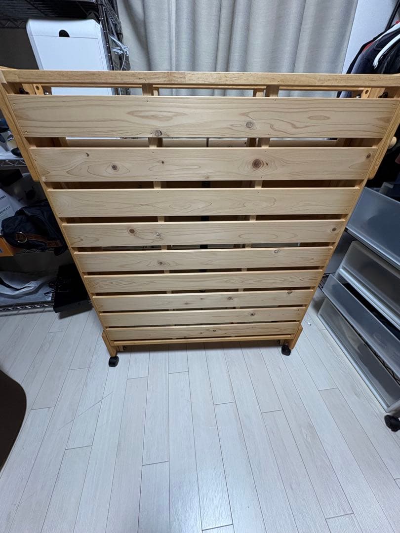 とし。　中居木工　スノコベッド　折りたたみベッド