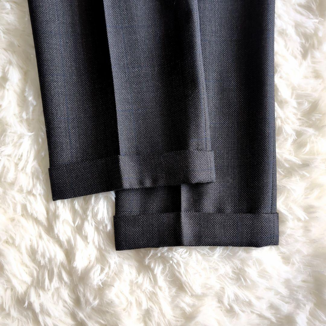 美品 オリヒカ バーズアイ ビジネススーツ スリーピース A6 チャコールグレー