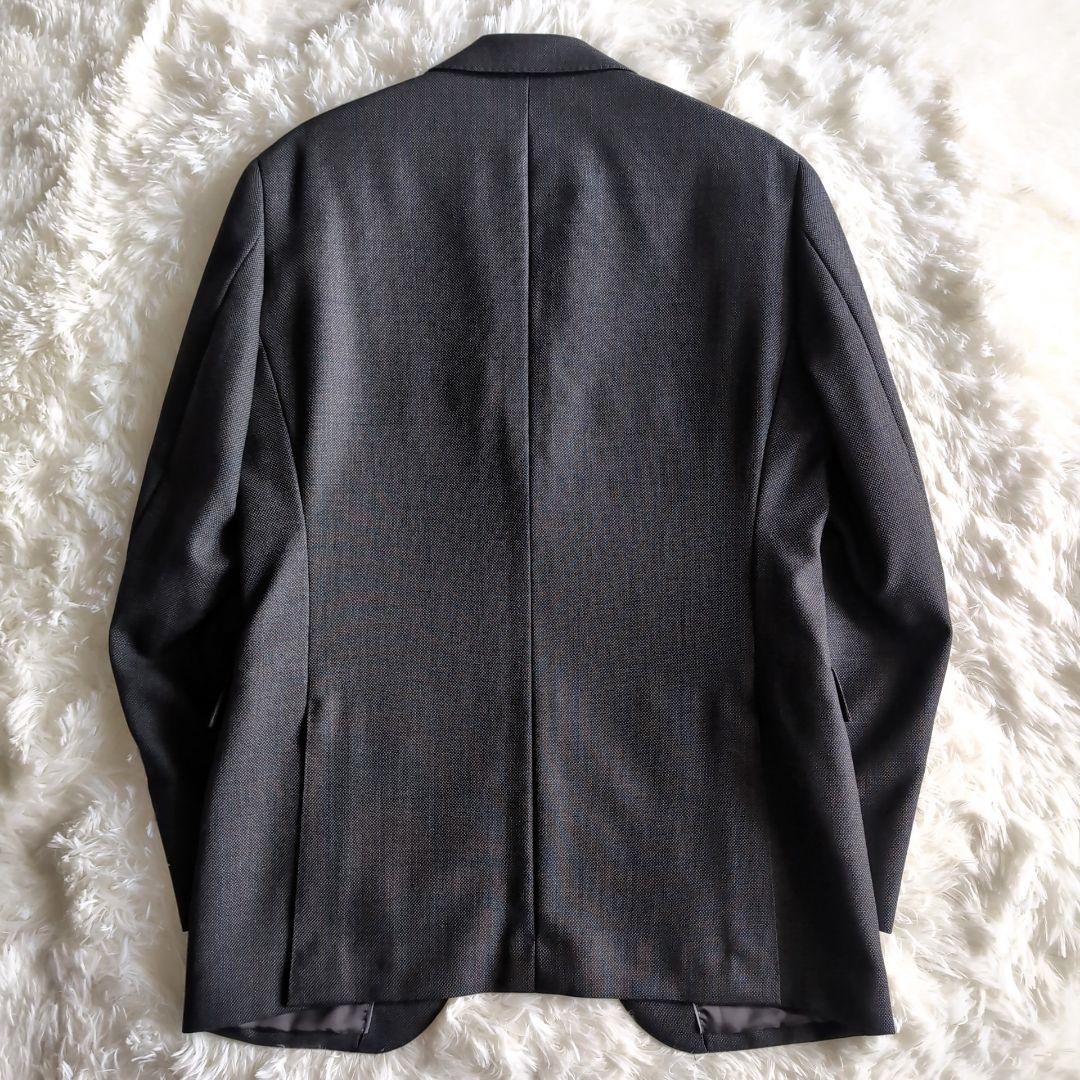 美品 オリヒカ バーズアイ ビジネススーツ スリーピース A6 チャコールグレー