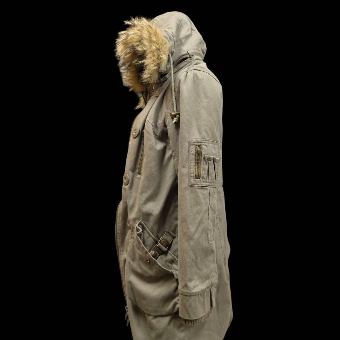 平成ギャル y2k グランジ　ファー付き　モッズコート　ダークコア　ギミック