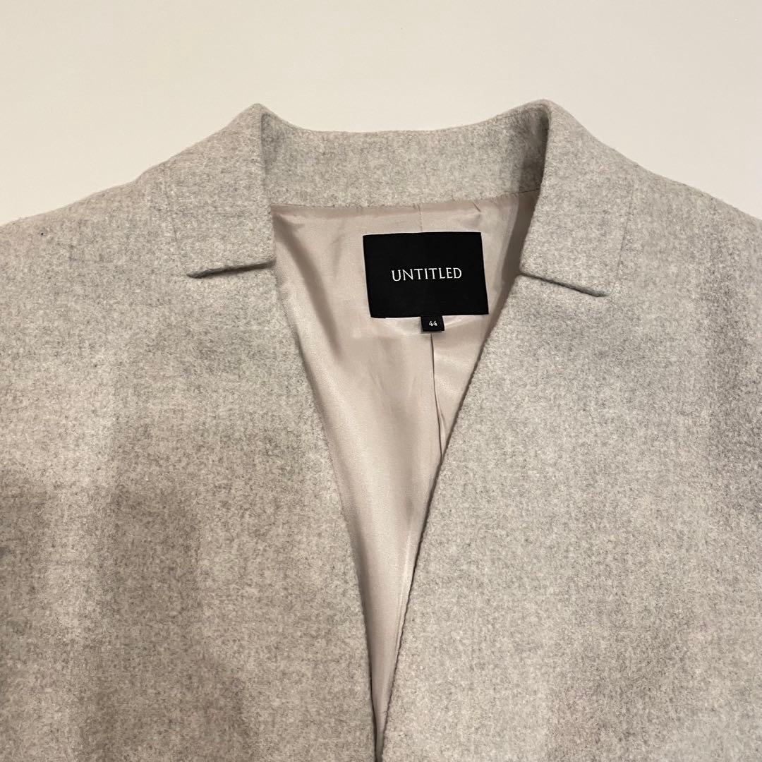 美品　大きいサイズ　アンタイトル　グレー　コート サイズ44 3L相当
