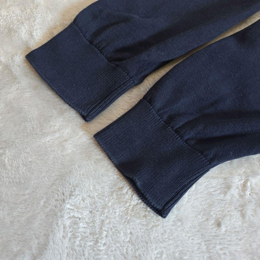 ラルディーニ コットンクレープ モックネックニット 25SS ネイビー