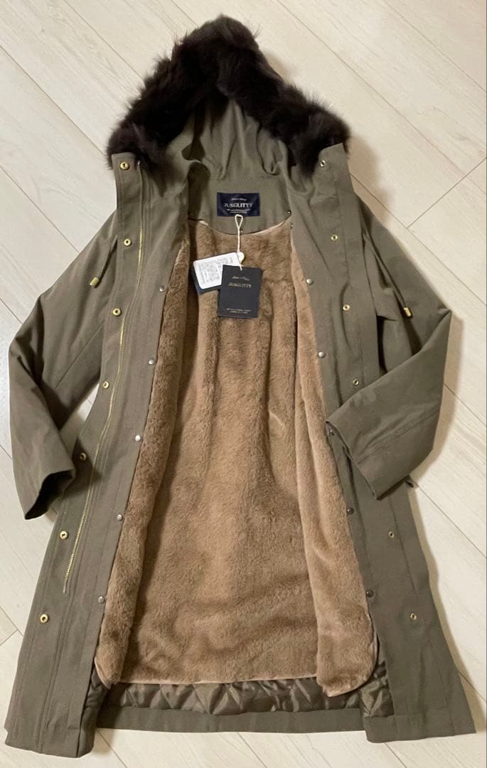 【新品未使用】ジャスグリッティー　ライナー付きモッズコート　1 S カーキ