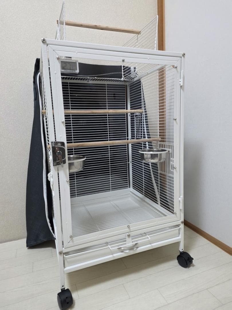 Puhang 鳥かご 鳥ケージ（専用カバー、温湿度計セット）