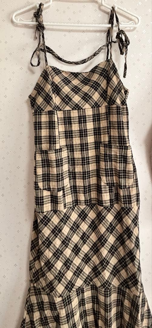 ANDMARY Cecily check long dress アンドマリー