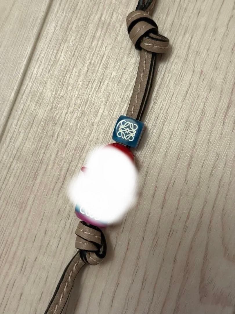 ロエベLOEWE パーソナライズチャーム ブルーダイス 革紐