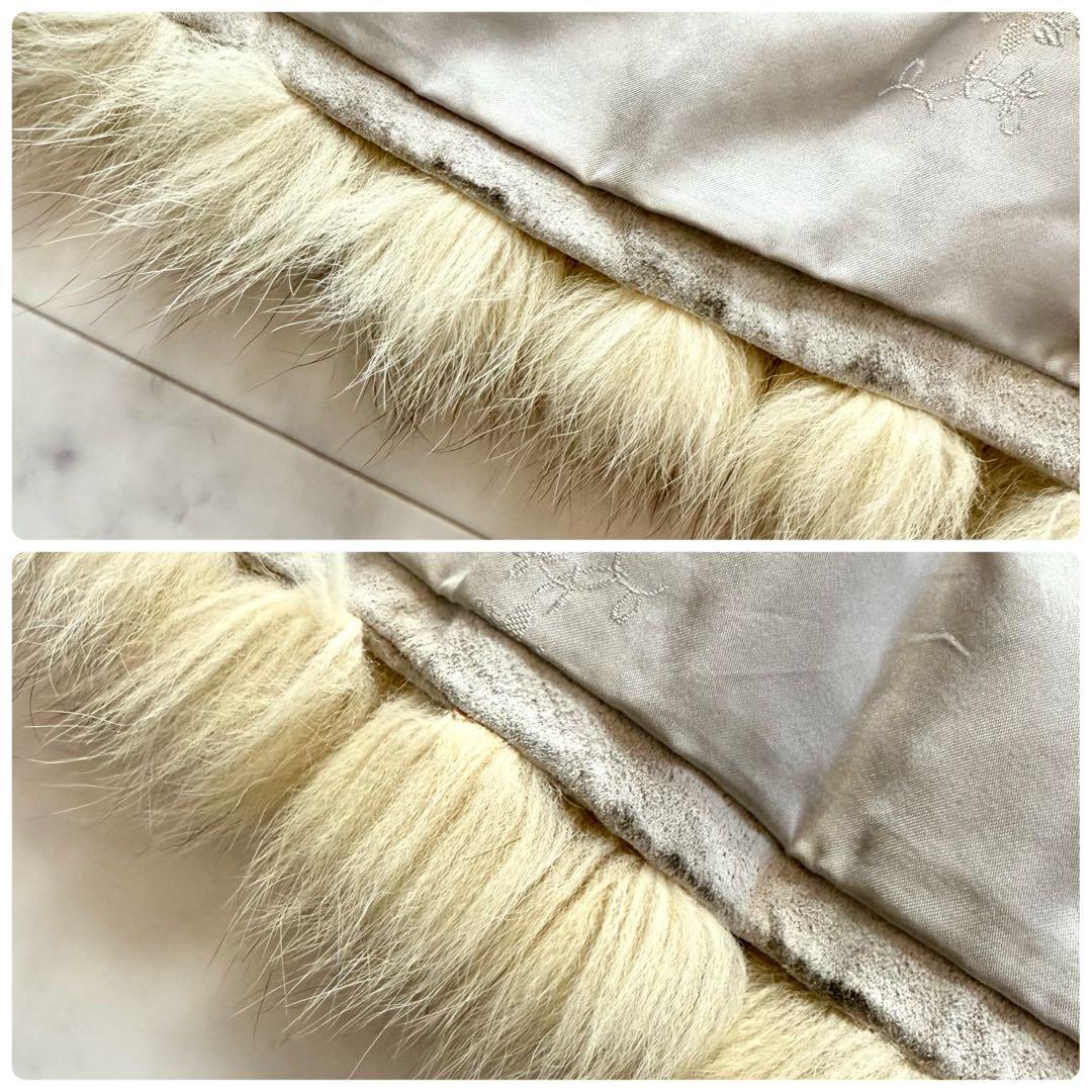 ボリューム◎ブルーフォックス ファーコート リアルファー 毛皮 毛並み◎