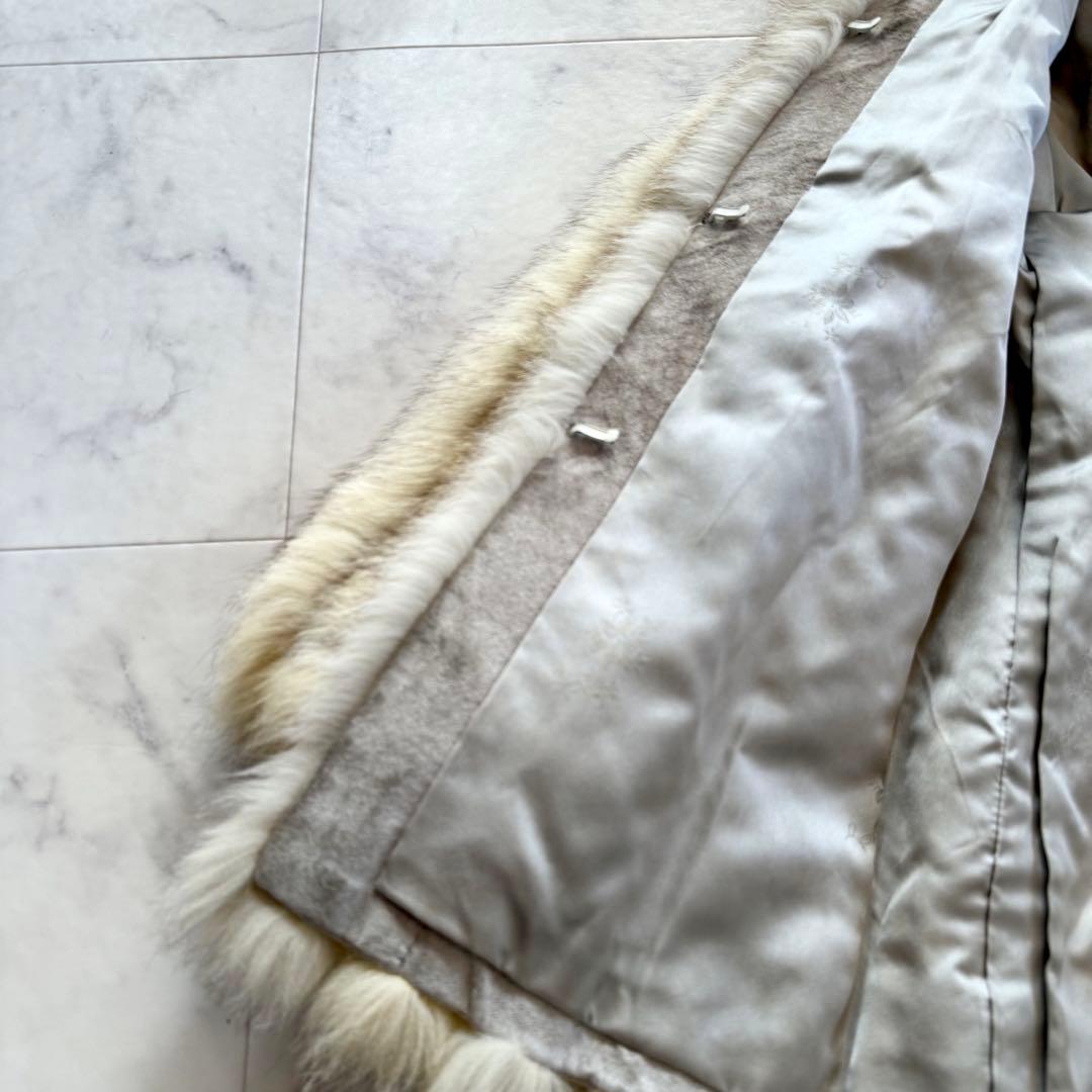 ボリューム◎ブルーフォックス ファーコート リアルファー 毛皮 毛並み◎