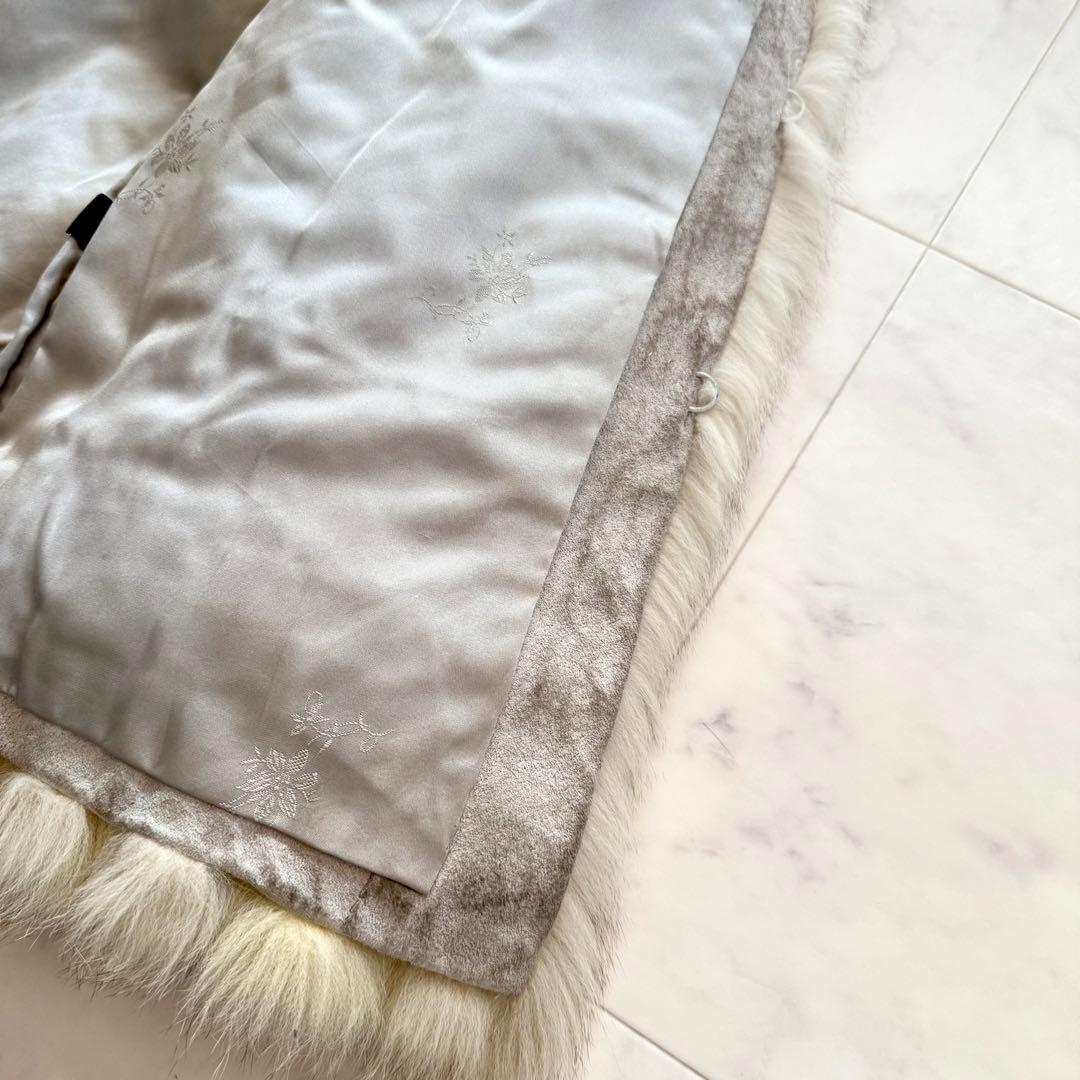 ボリューム◎ブルーフォックス ファーコート リアルファー 毛皮 毛並み◎