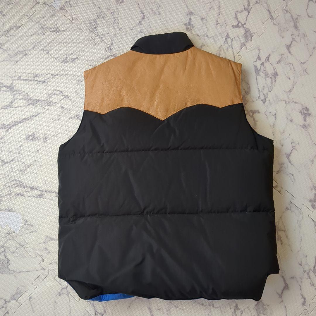 FRANKLIN MARSHALL ダウンベスト 黒/茶/青　Lサイズ